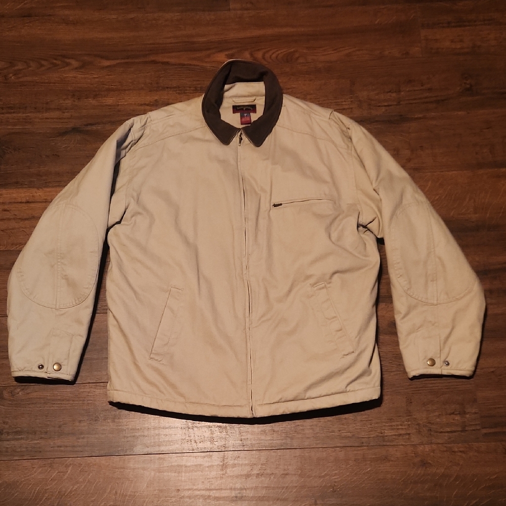 Men Saddlebred Cream Jacket with Brown Collar
